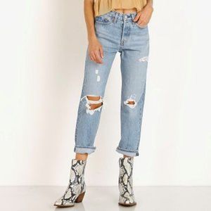Levi's Wedgie Straight Jeans with rips